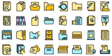 Belge simgelerinin depolanması vektörü düzleştirin