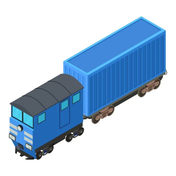 Demiryolu taşıma simgesi, izometrik biçim — Stok Vektör
