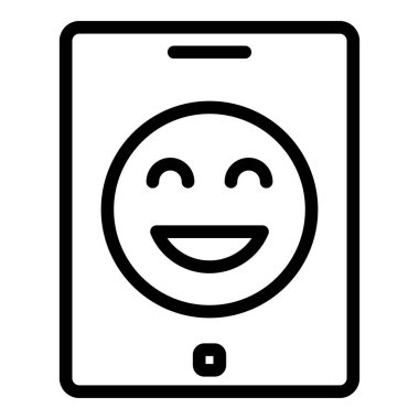 Tablet simgesine gülümse, taslak biçimi