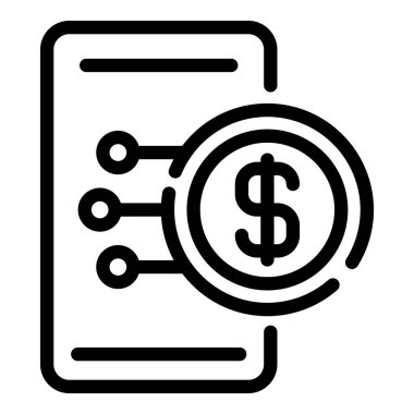 Mobil dolar uygulama simgesi, özet biçimi