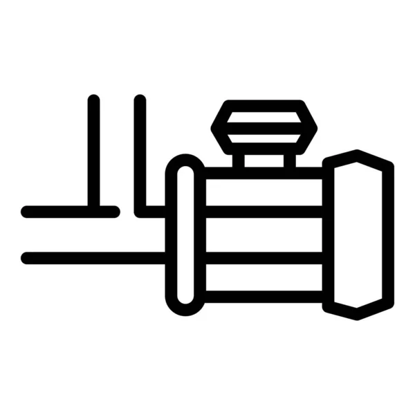 Kompressor pump ikon, kontur stil — Stock vektor