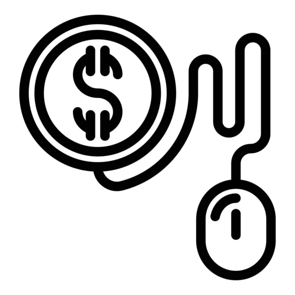 Geld-Monetarisierung-Ikone, Umriss-Stil — Stockvektor