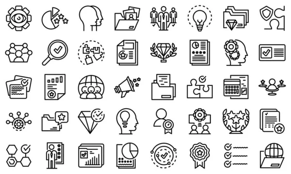 Uzman simgeleri seti, özet biçimi