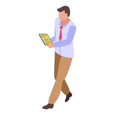 Tablet yöneticisi simge yazma, izometrik biçim