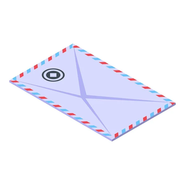 Иконка конверта, изометрический стиль — стоковый вектор