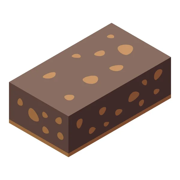 Icône de barre de collation au chocolat, style isométrique — Image vectorielle