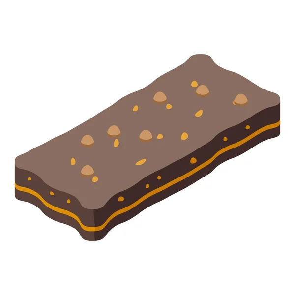 Икона шоколадного батончика в изометрическом стиле — стоковый вектор