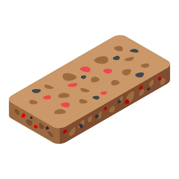 Cereal snack bar icon, isometric style — Stock Vector