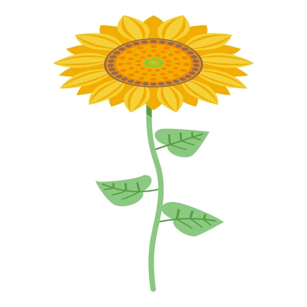 Sunflower plant icon, isometric style — Stock Vector