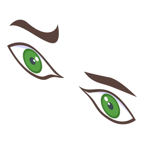 Sevimli gözler simgesi, izometrik biçim — Stok Vektör