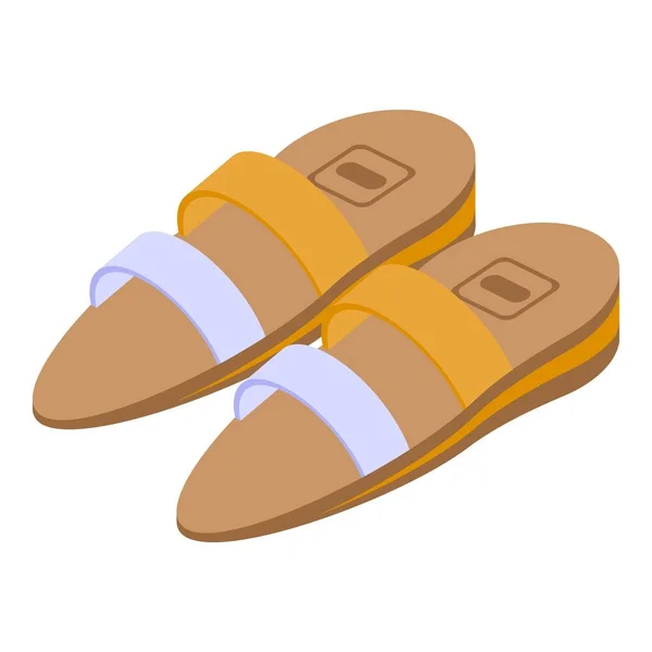 Sandalias mujer icono, estilo isométrico — Vector de stock