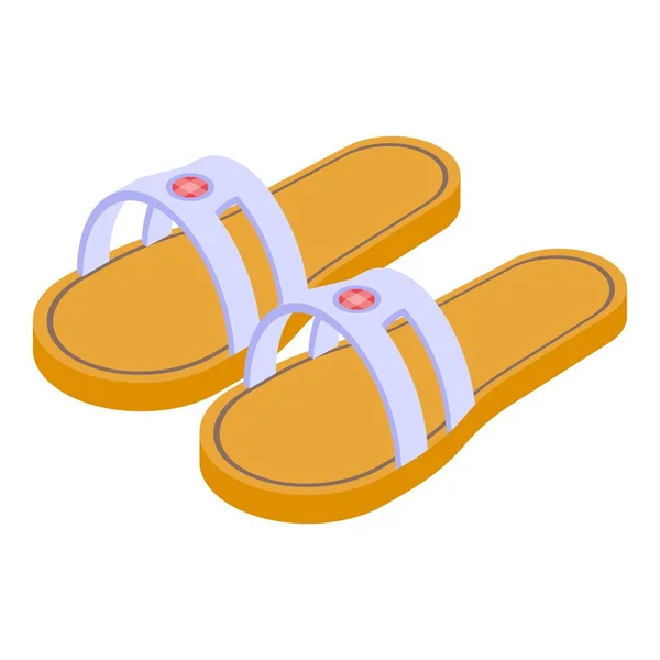 Icono de sandalias de moda, estilo isométrico — Vector de stock