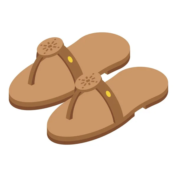 Klassieke sandalen icoon, isometrische stijl — Stockvector