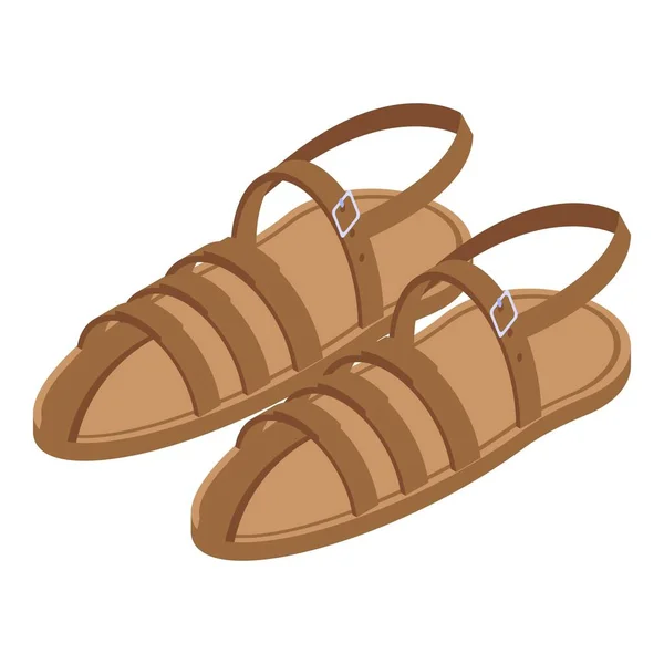 Retro sandaler ikon, isometrisk stil — Stock vektor