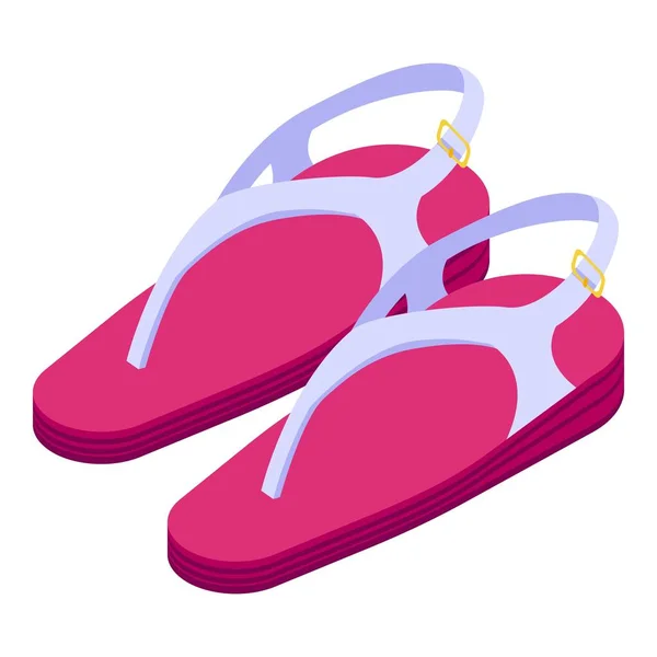 Vakantie sandalen icoon, isometrische stijl — Stockvector