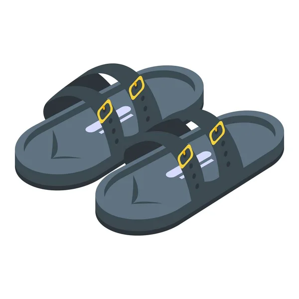 Ikon flop sandal, gaya isometrik - Stok Vektor