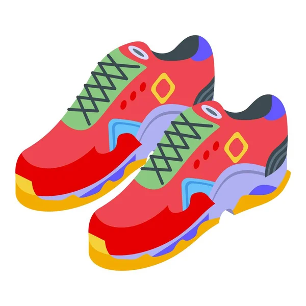 Иконка спортивных кроссовок, изометрический стиль — стоковый вектор