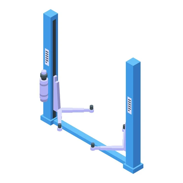 Car lift stand tower icon, isometric style — Stock Vector
