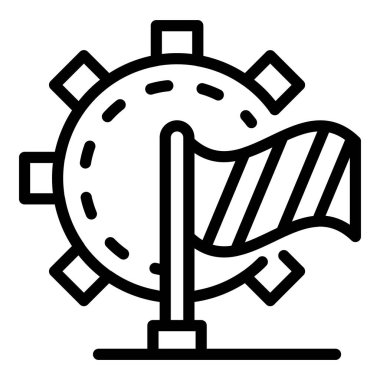 Çarklı çarklı çalkantı simgesi, taslak biçimi