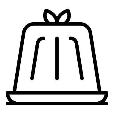 Restoran reçelli kek ikonu, taslak tarzı