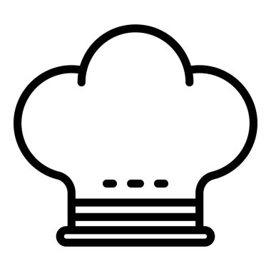 Restoran aşçısı şapka simgesi, taslak biçimi