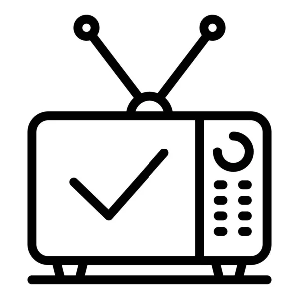 Tv agitation icon, outline style — Stock Vector