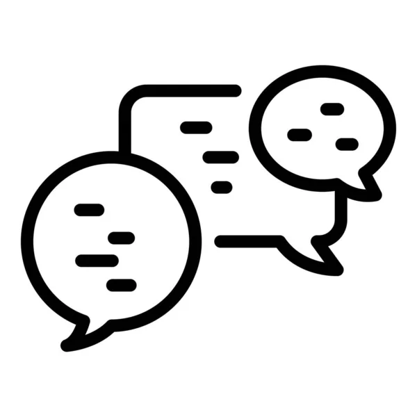 Conversatie agitatie icoon, outline stijl — Stockvector