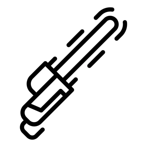 Zahradní elektrická řetězová pila ikona, styl obrysu — Stockový vektor