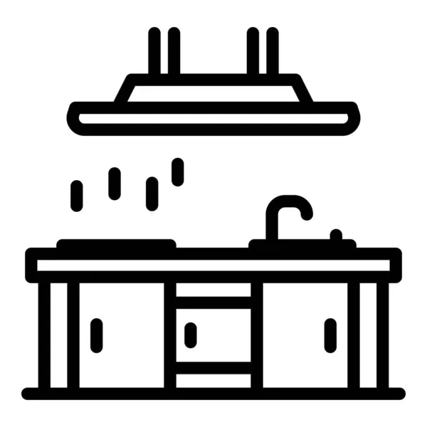 Icono de cocina de restaurante, estilo de esquema — Vector de stock