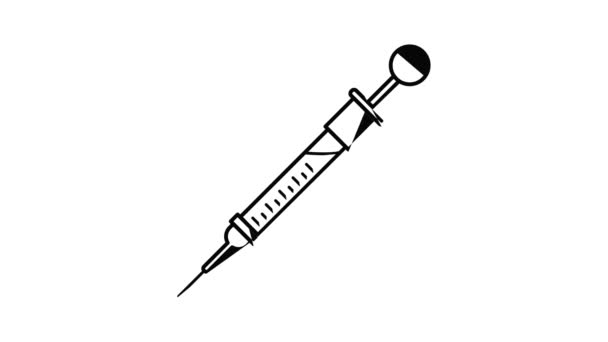 Syringe icon animation — Stock Video