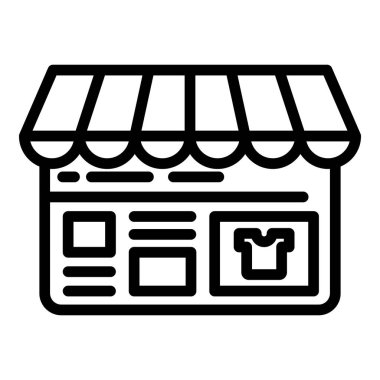 Giyim mağazası simgesi, taslak biçimi