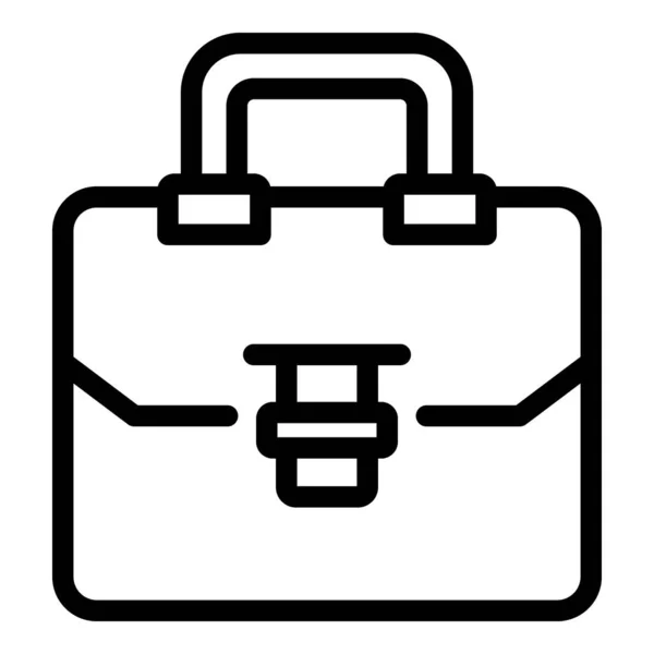 Icône de la valise bancaire, style contour — Image vectorielle