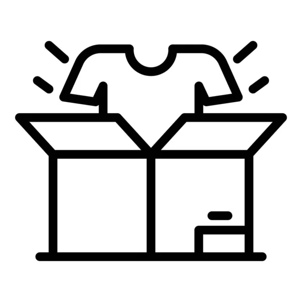 販売ボックスのアイコン、アウトラインスタイル — ストックベクタ