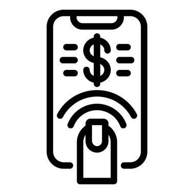 Dijital bankacılık simgesi, özet biçimi