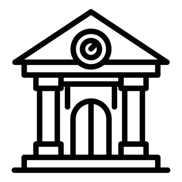Ikona budynku aukcyjnego, szkic stylu — Wektor stockowy