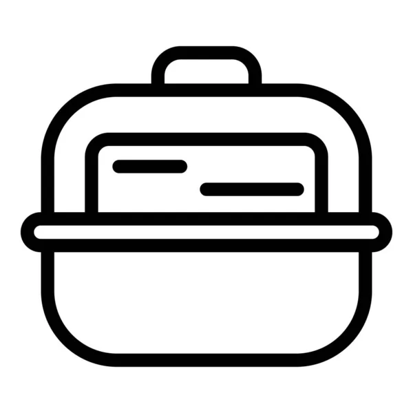 Lunchbox-Symbol, Umriss-Stil — Stockvektor