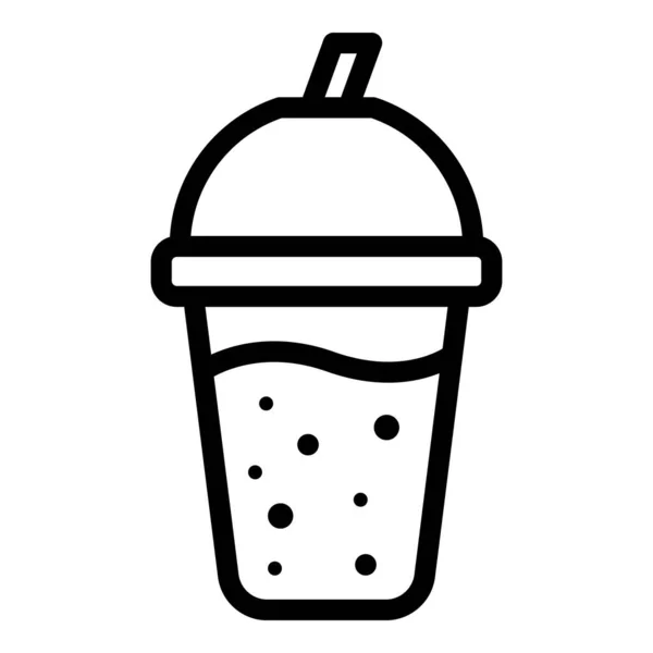 Smoothie icoon, outline stijl — Stockvector