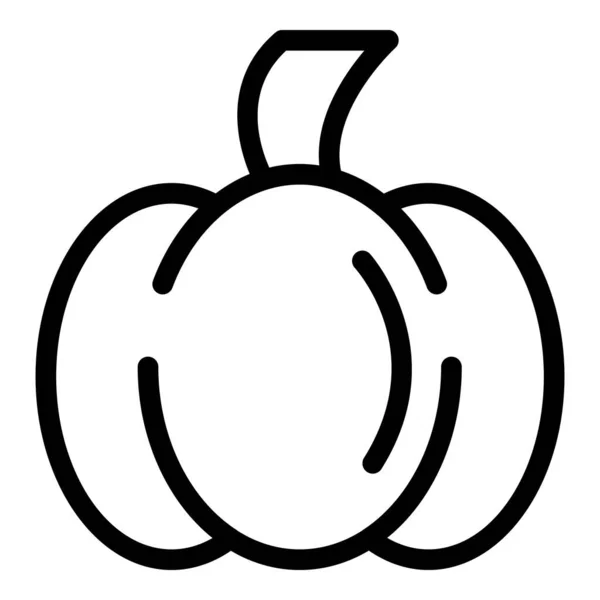 Pumpkin icon, outline style — Stock Vector