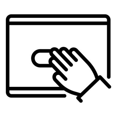 El dokunun tablet simgesi, taslak biçimi