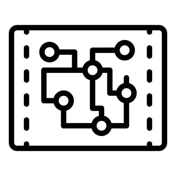 Ipad icono de reparación, estilo de esquema — Archivo Imágenes Vectoriales