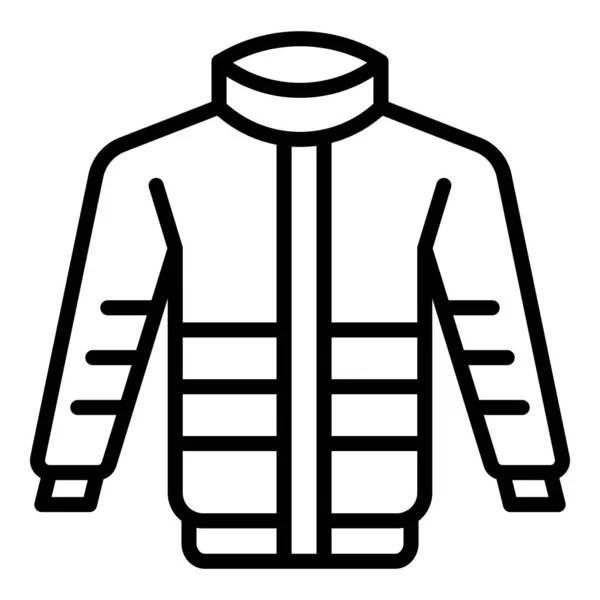 Coser el icono de la chaqueta, el estilo del esquema — Vector de stock