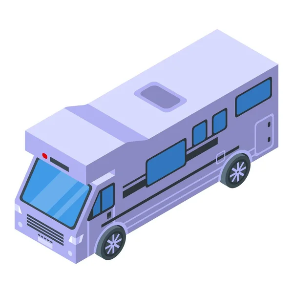Icône de bus touristique, style isométrique — Image vectorielle