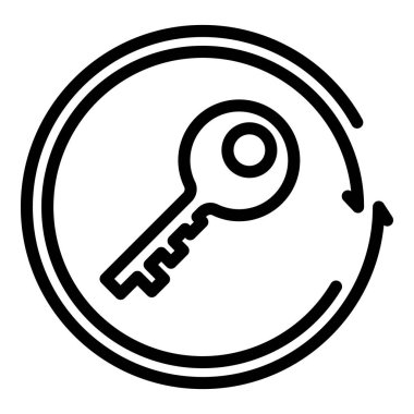 Çember anahtar simgesi, özet biçimi