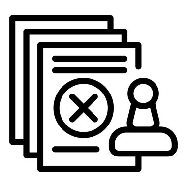 Kağıt damga geri çevirme simgesi, özet biçimi