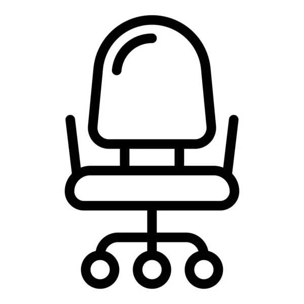 会議椅子のアイコン、アウトラインスタイル — ストックベクタ