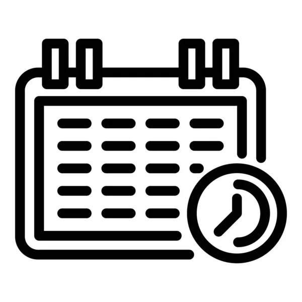 Calendar sheet icon, outline style — Stock Vector