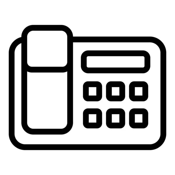 Office telefoon pictogram, omtrek stijl — Stockvector