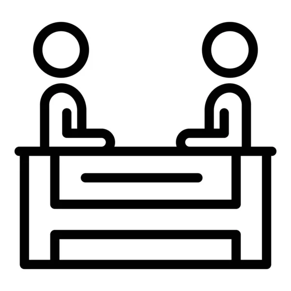 Interest meeting icoon, outline stijl — Stockvector