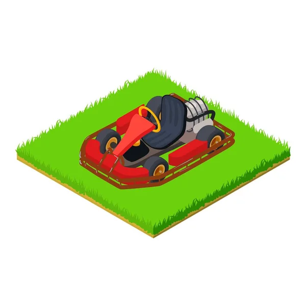 Icono de coche de karting, estilo isométrico — Archivo Imágenes Vectoriales