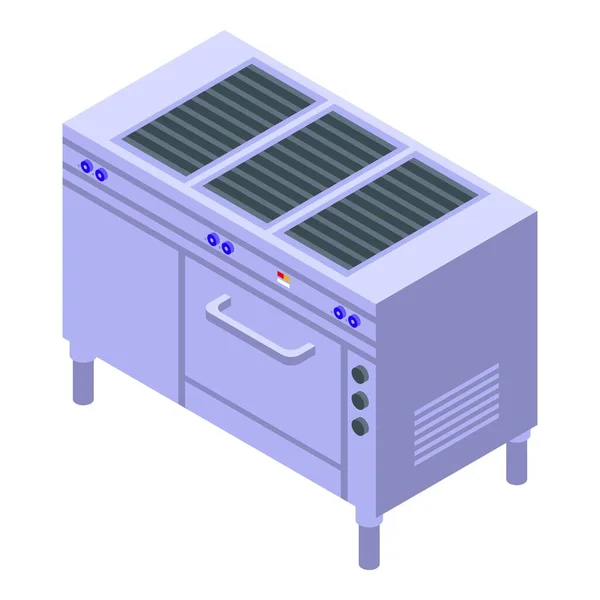 Restaurant stove icon, isometric style — Stock Vector